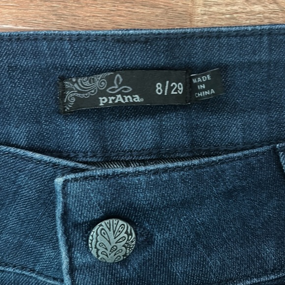 Prana Carlotta Cropped Mid Rise Stretch Skinny Jeans, Size 8 ~ EUC - Picture 4 of 8